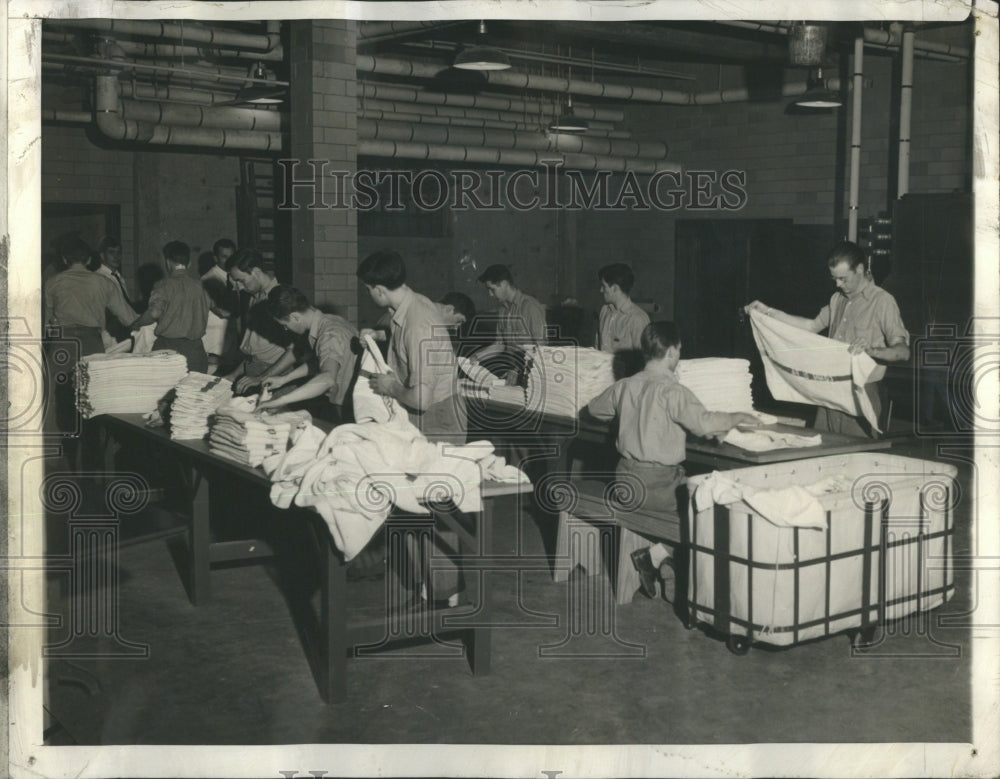 1947 Press Photo Laundry School Industria Pennsylvania