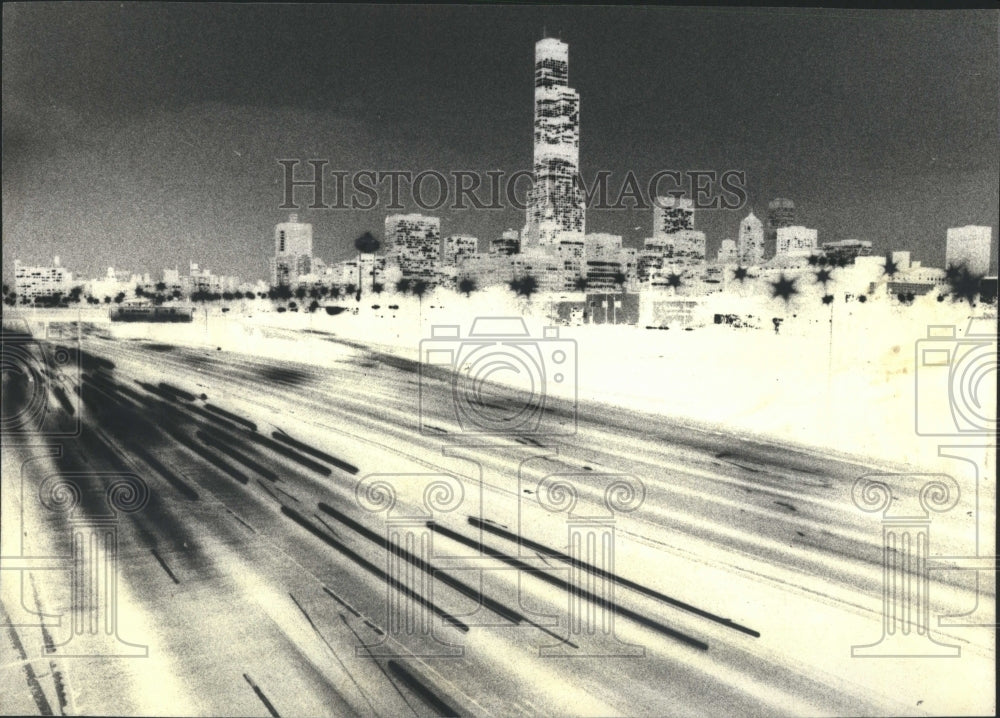 1977 Press Photo Wind Chill Factor on exposed skin area