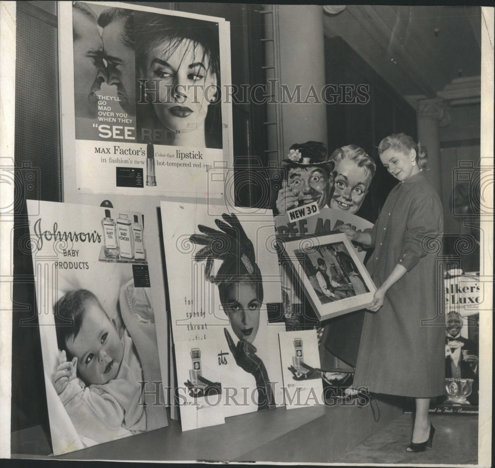 1955 Press Photo Lithographic Awards Exhibit National