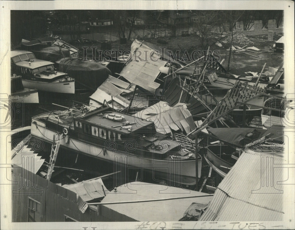 1940 Smash Boathouse In Chicago Press Photo