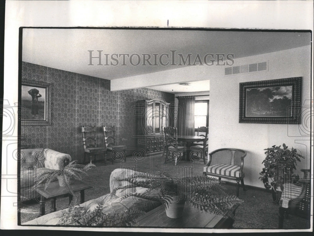 1972 Press Photo Living Room Australia New Zealand