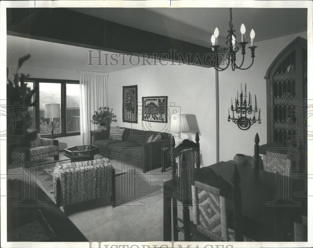 1972 Press Photo Living Dinning Room United Kingdom