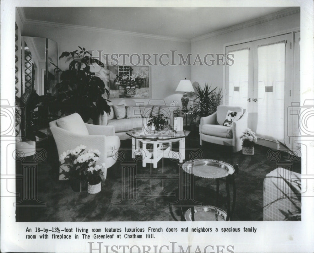 1979 Press Photo Greenleaf Living Room Decor