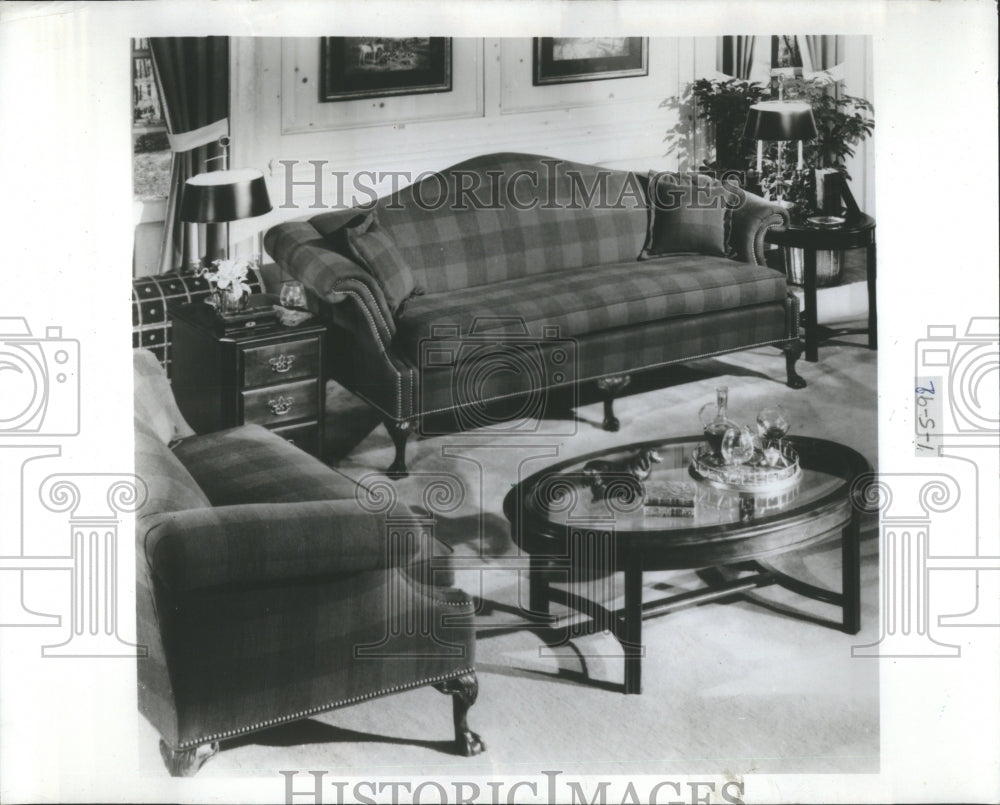 1992 Press Photo Living Room Furniture Advertisement