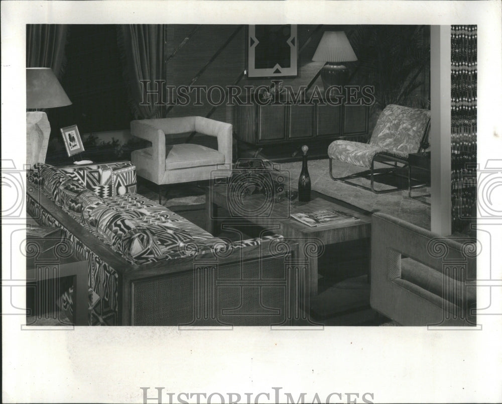 1972 Press Photo Sophisticated Furniture Design