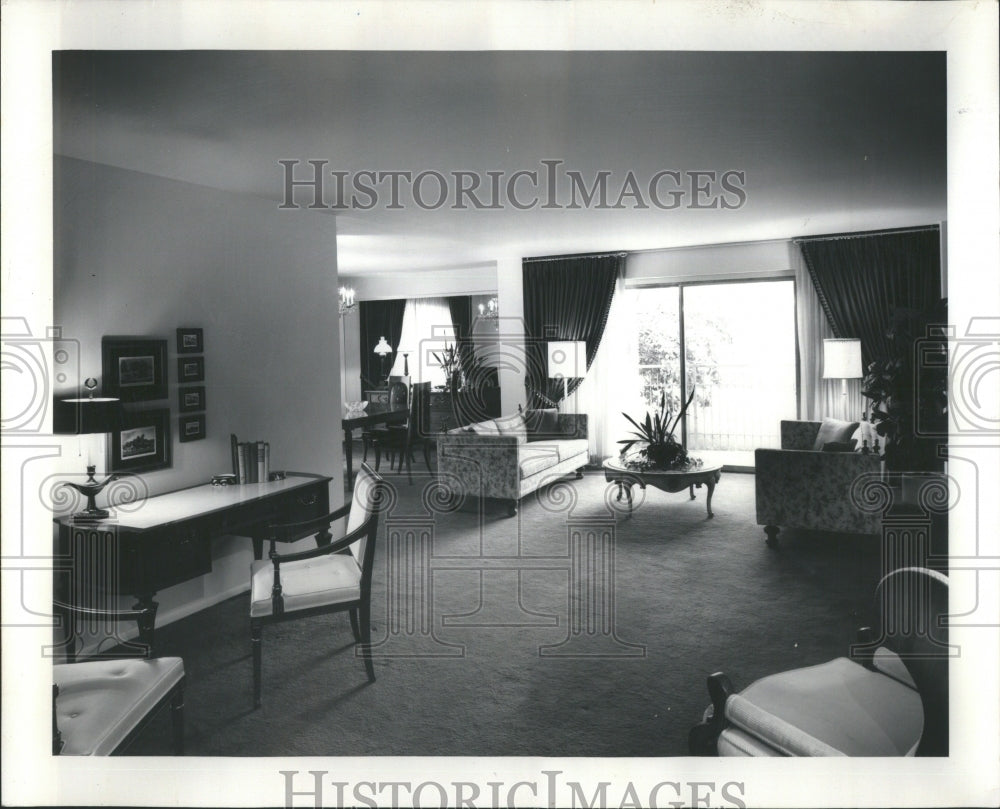 1971 Press Photo Winston Towers Interior Design