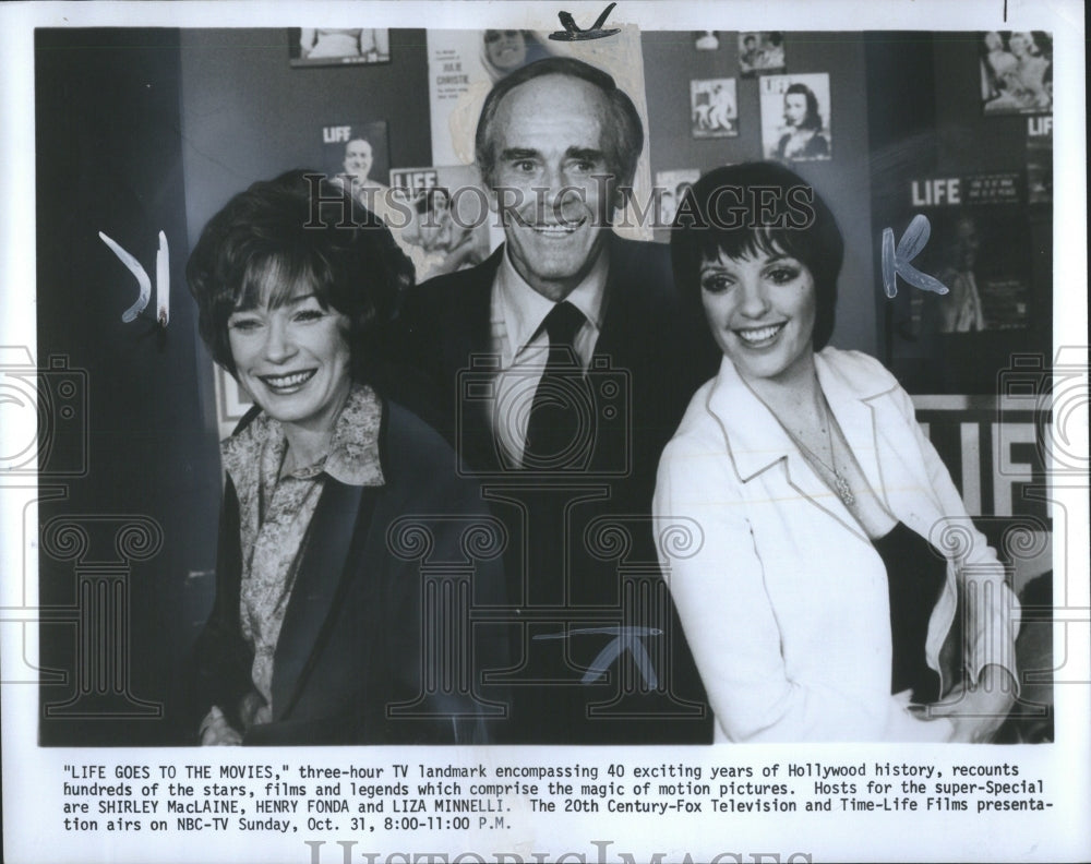 1976 Press Photo MacLaine Fonda Minnelli