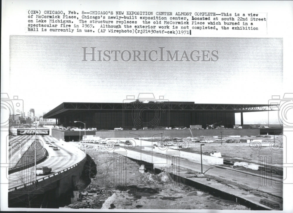 1971 Press Photo Exposition Center Mc Cormick Chicago