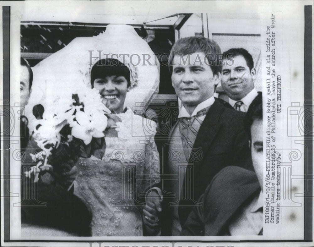 1968 Press Photo Singer Bobby Rydell Camille Quattrone