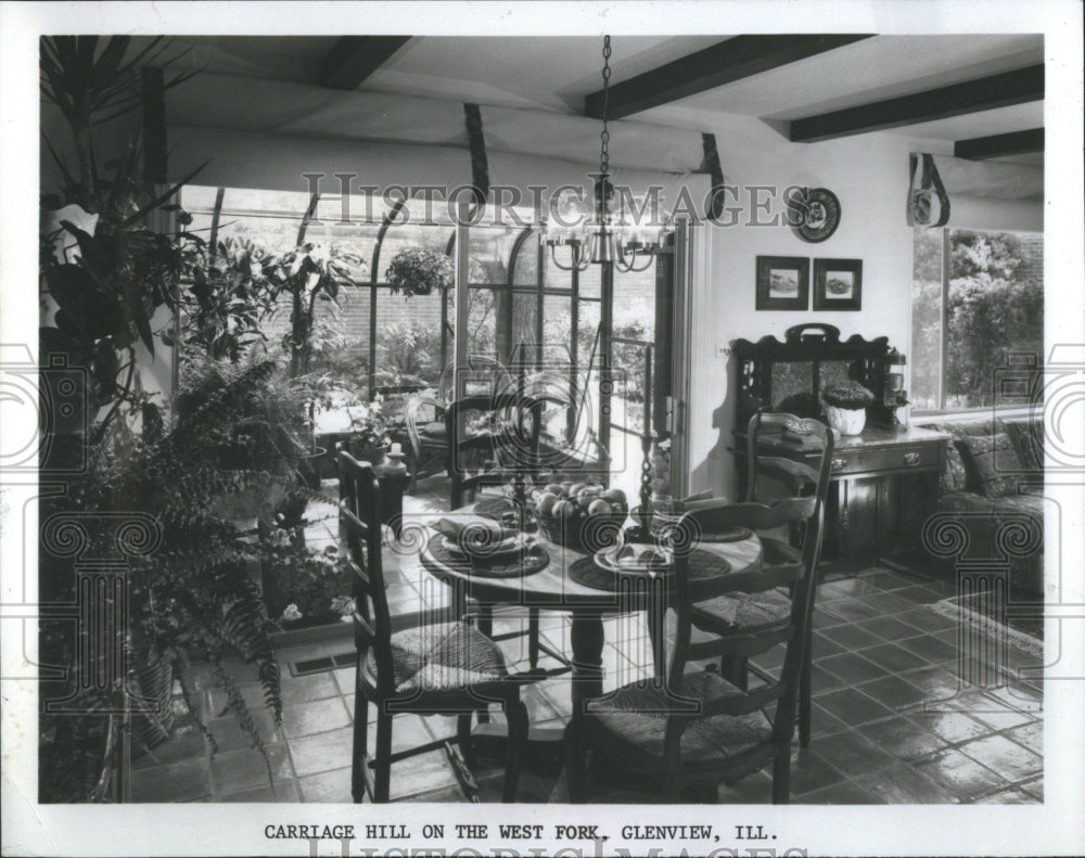 1980 Press Photo Garden Level Solarium Greenwich&#39;s Area