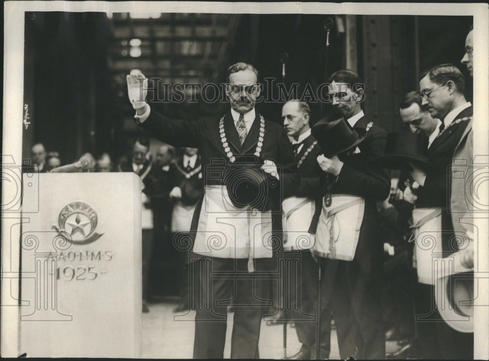 1925 Press Photo Andrew Joulds Jr. Grand Master Masons