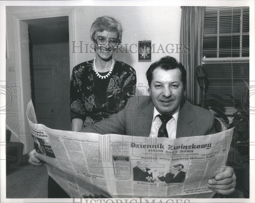 1989 Press Photo Barbara &amp; Jan Wojtowicz, special guest