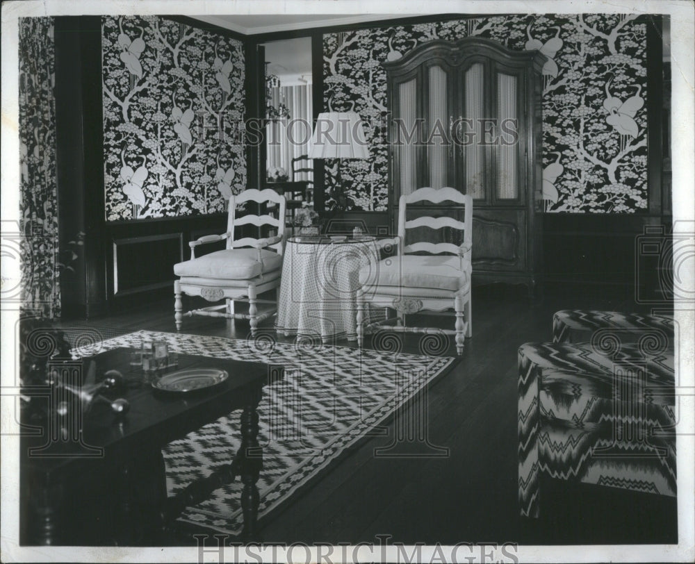 1974 Press Photo Interior sophisticated living room