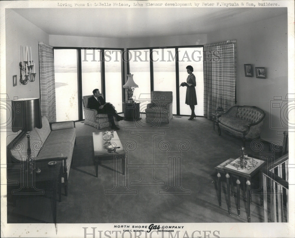 1965 Press Photo Living Room