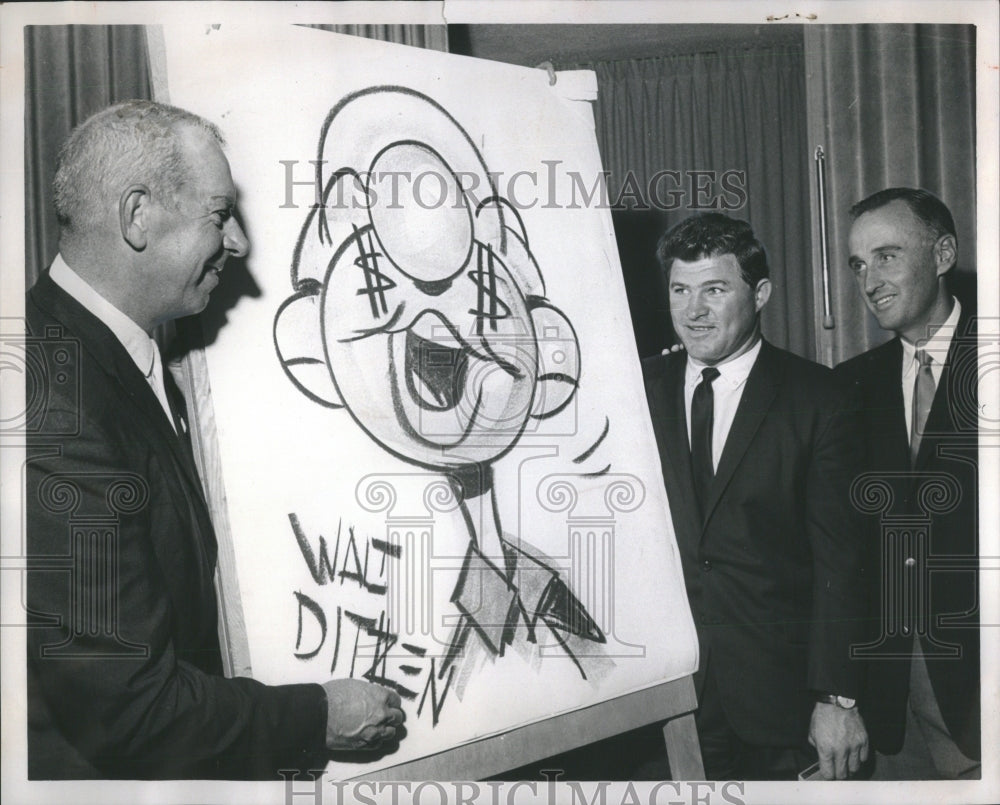 1962 Press Photo Harvet Hustlemoney Cartoonist Walt Dit