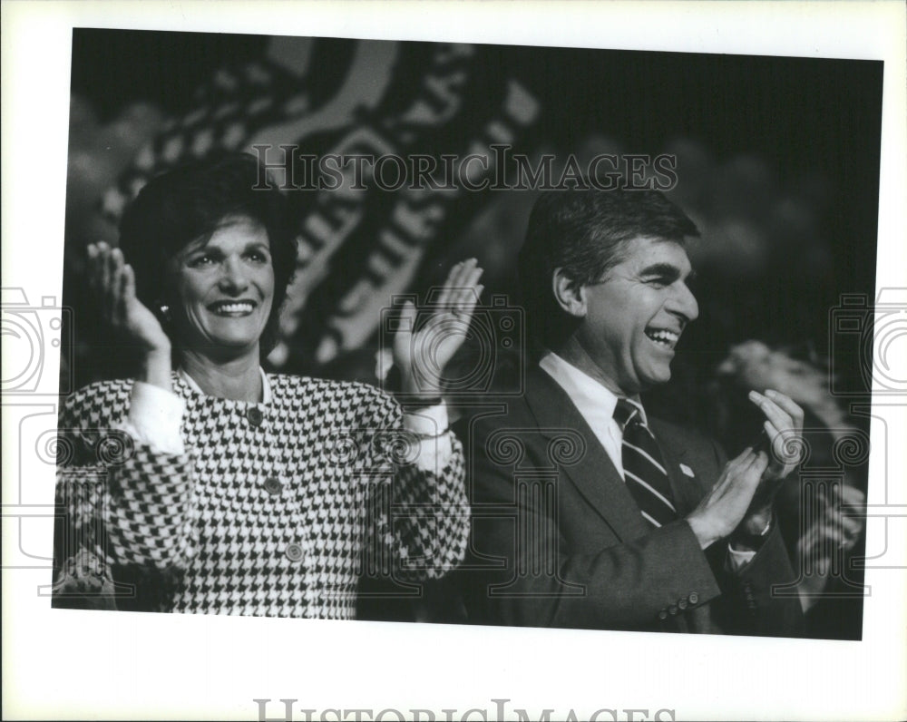 1988 Press Photo Michael Dukakis Governor Massachusett