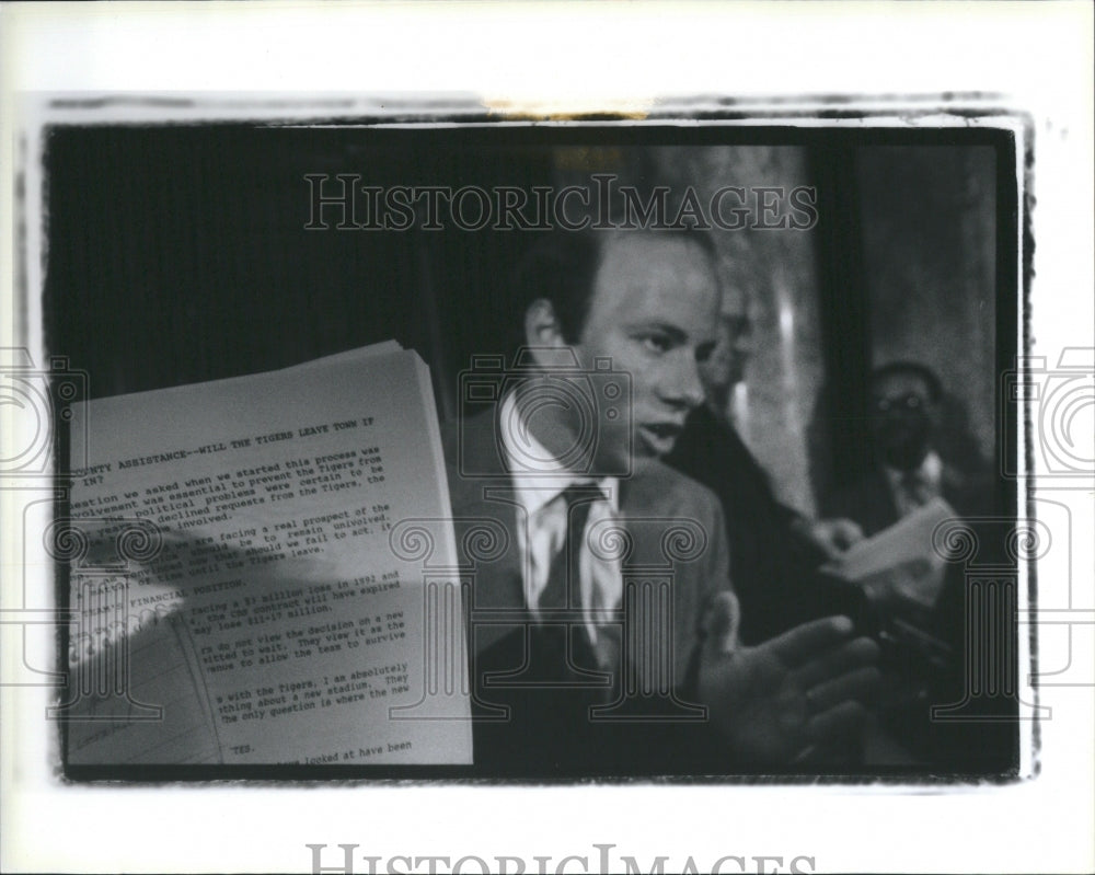 1991 Press Photo Mike Duggan Deputy Wayne County