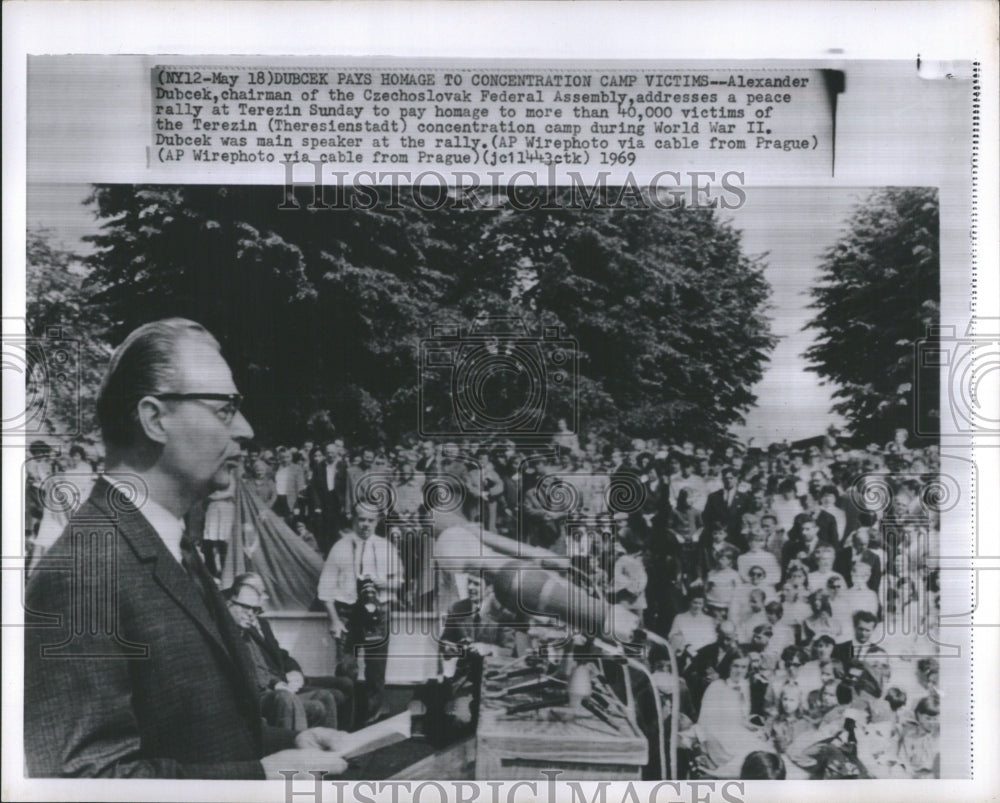 1969 Press Photo Alxendar Dubcek Grechos Lovak Federal