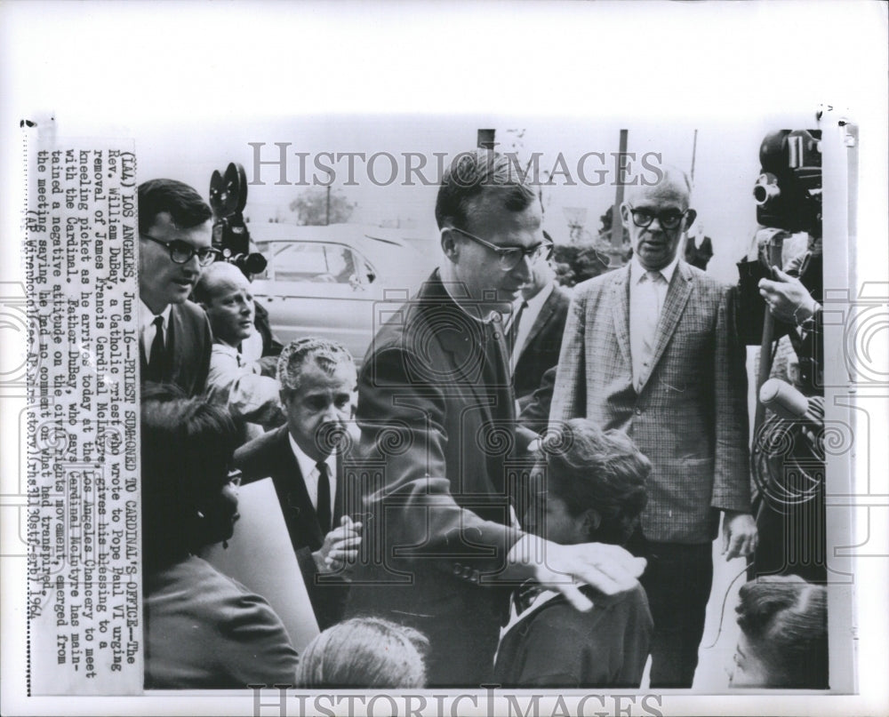 1964 Press Photo William Dubay Priest Summoned Paul