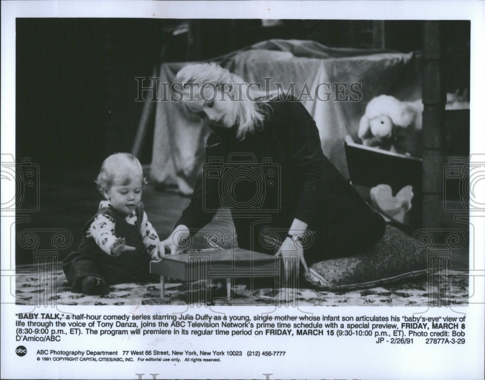 1991 Press Photo Baby Talk starring Julia Duffy