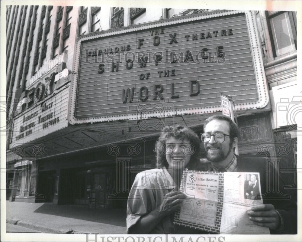 1984 Press Photo Actors in Front of Fox Theatre