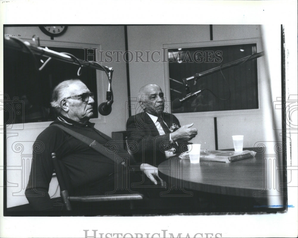 1992 Press Photo Paul Boatin Dave Moore WDET FM Radio