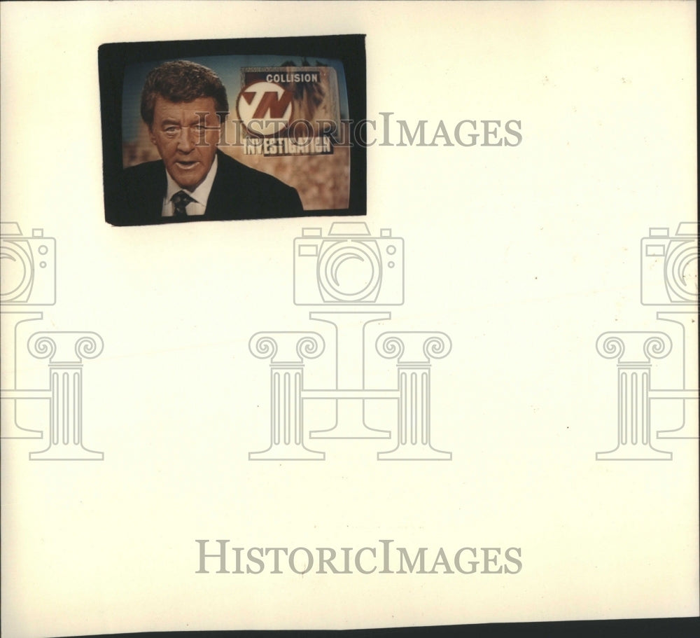 Press Photo Bill Bonds TV Anchor Collision Investigatio