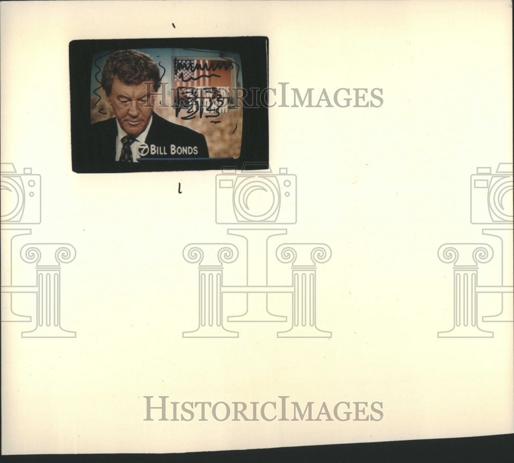 Press Photo Bill Bonds American Television Anchor Repor