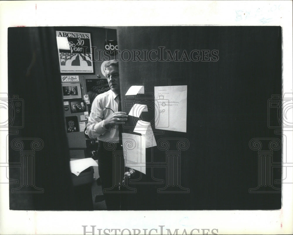 1981 Press Photo Newsman/Anchorman Bill Bonds