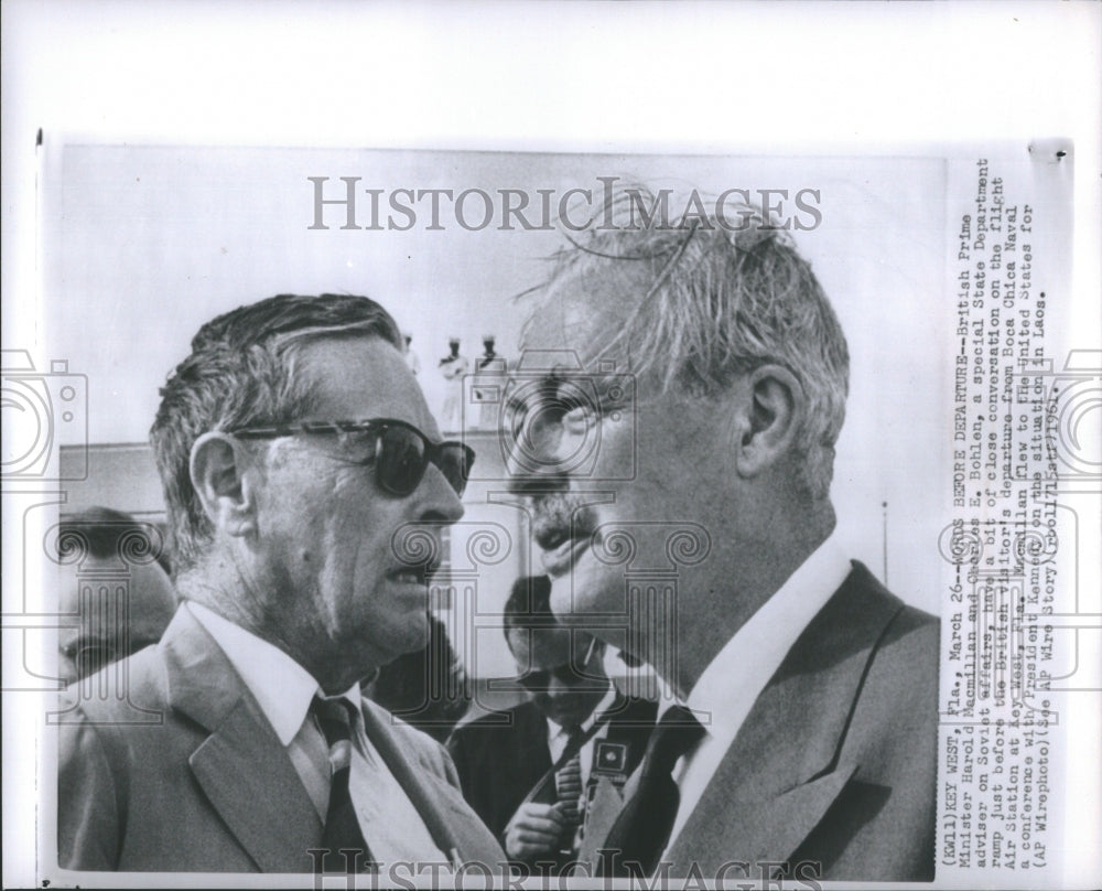 1961 Press Photo Harold Macmillan Charless E Bahden Sov