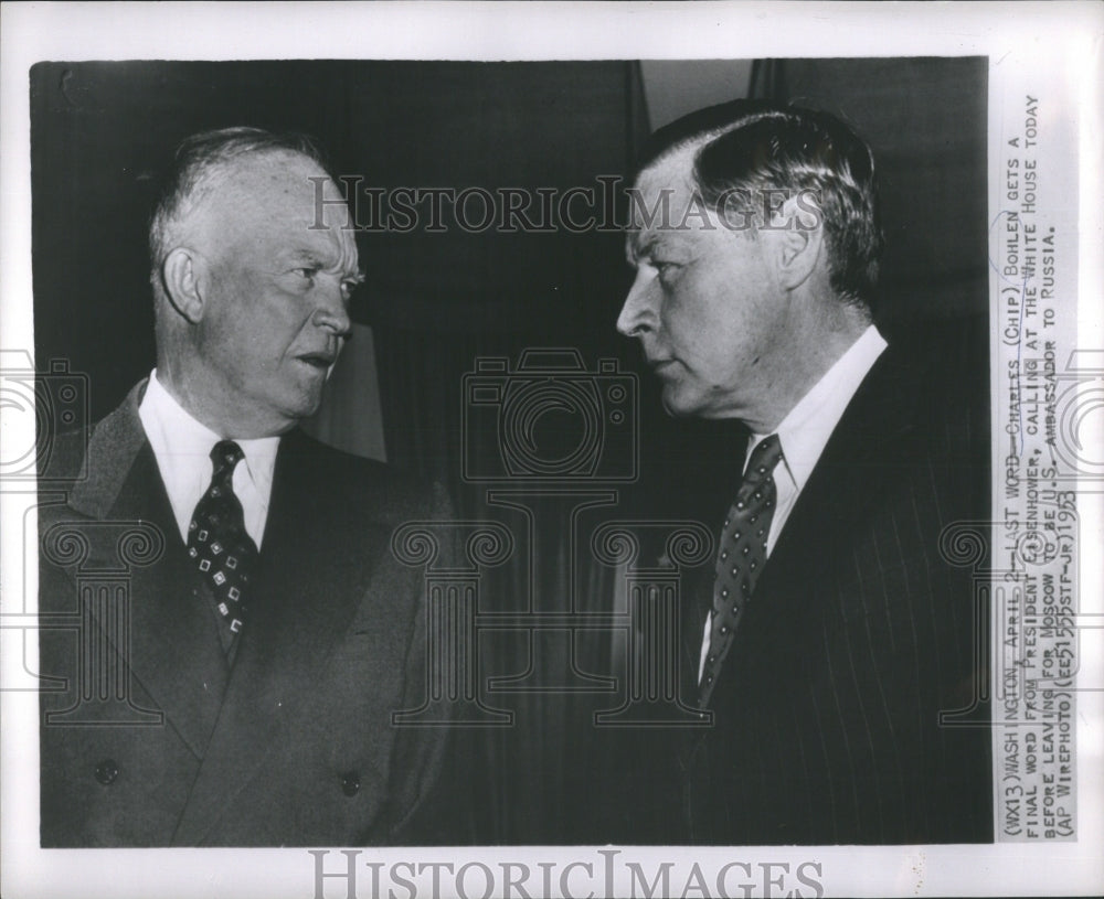 1953 Press Photo Charles Bohlen President Eisenhowe US