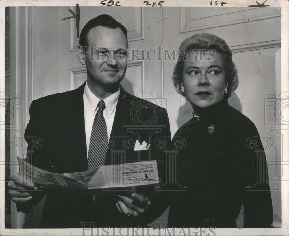 1954 Press Photo Walten Cassel Benson Ford Event