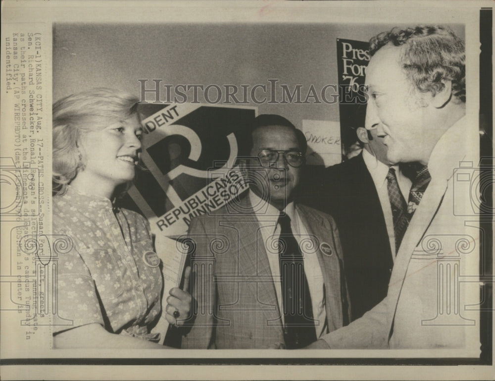 1976 Press Photo Susan Ford Richard Schwelcker Minnesot