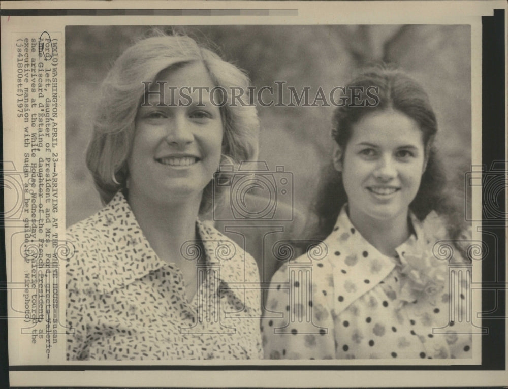 1975 Press Photo White House Susan Ford GIscard