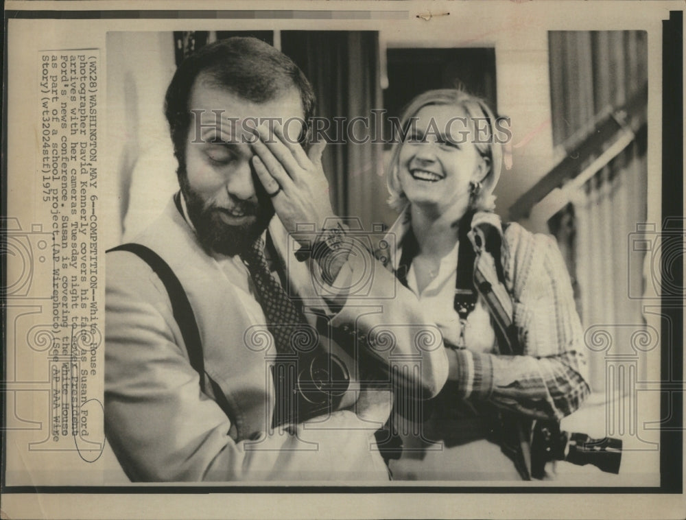 1975 Press Photo White House David Kenerly Susan Ford