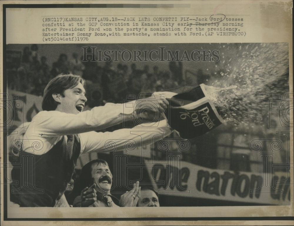 1976 Press Photo Jack Ford GOP Kansas City President