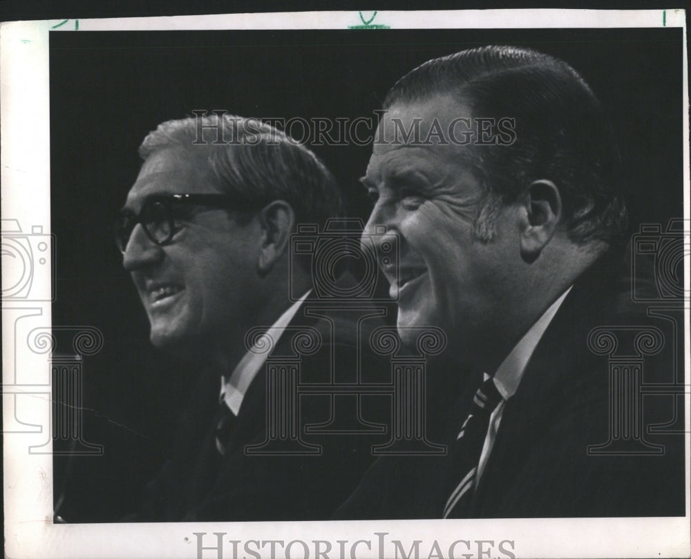 1987 Press Photo Semon Knudsen and Henry Ford II