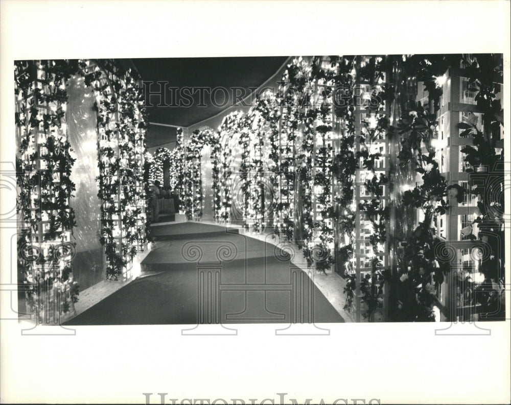 Press Photo Party Hall Decoration Lights People