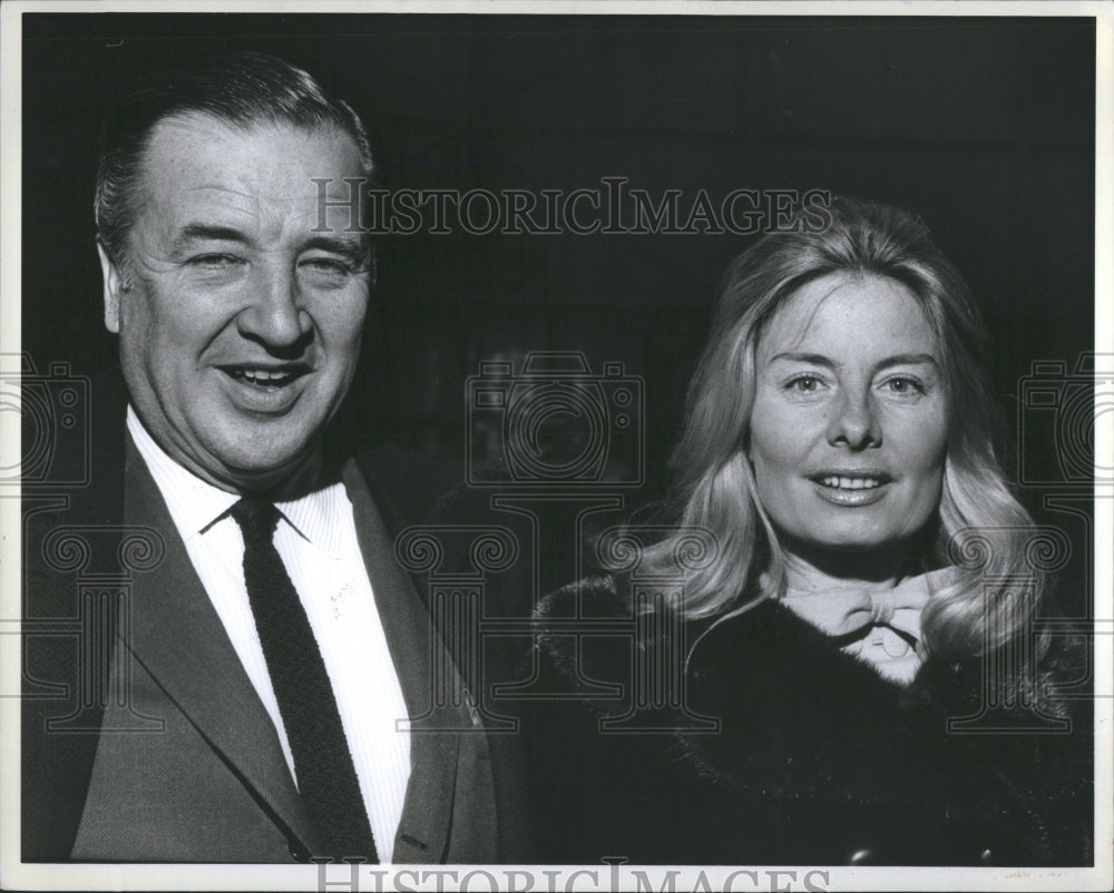 Press Photo Christine Henry Ford II Marriage