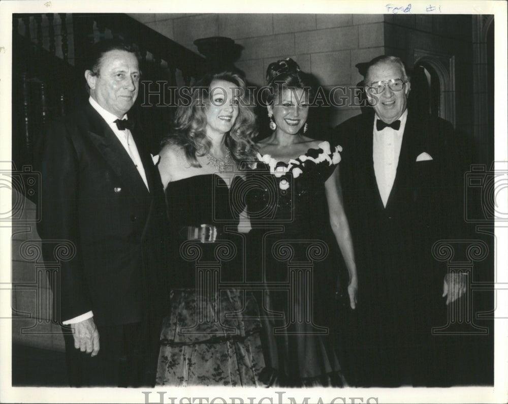 1987 Press Photo Henry Ford II Baron Hans Thyssen