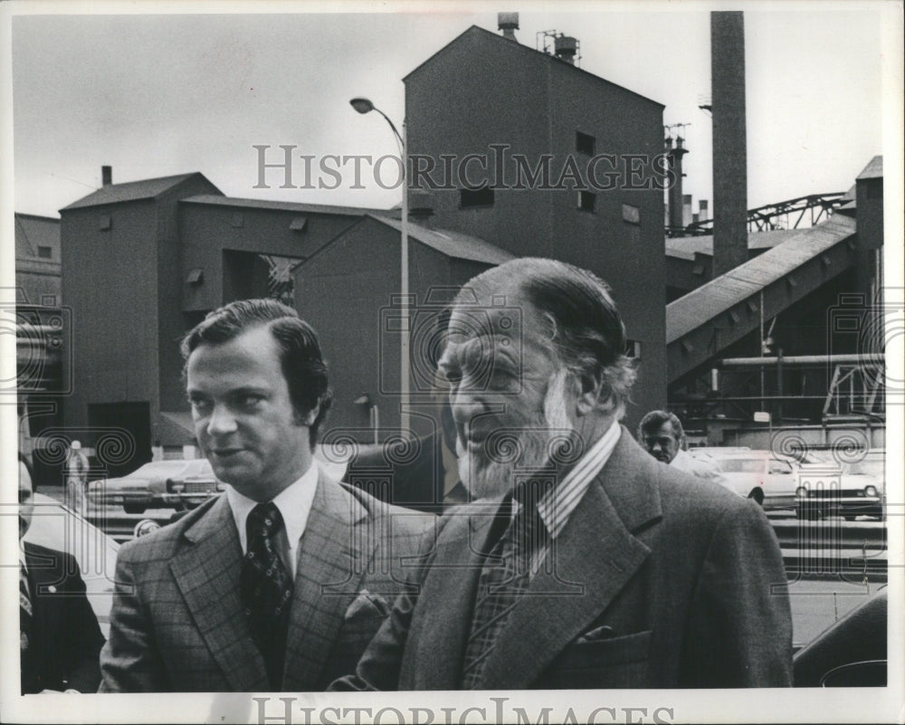 1976 Press Photo Henry Ford II With Carl XVI Gustaf