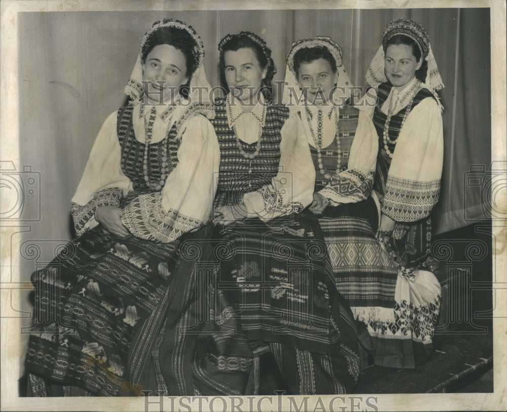 1955 Press Photo Lithuanian Memorial Singers