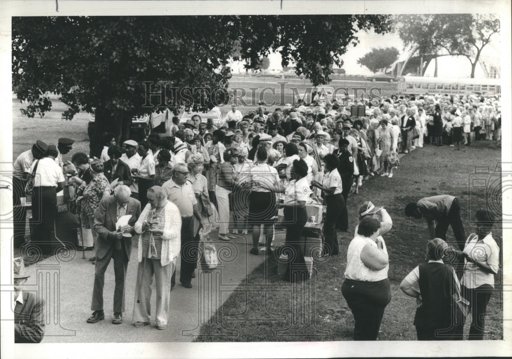 1978 Press Photo Senior Citizen&#39;s Picnic Chicago