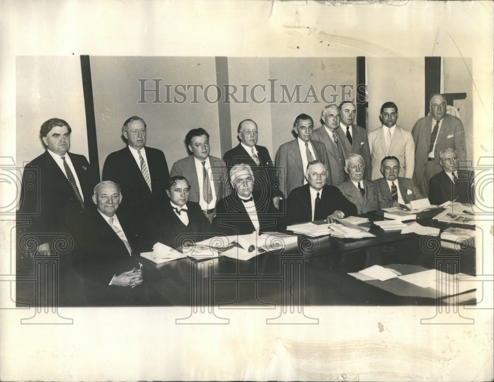 1935 Press Photo Labor Leaders Meet NRA Dilemma