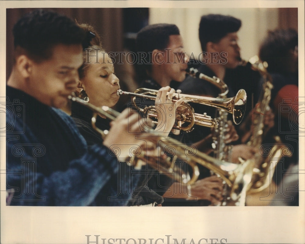 1990 Press Photo College and High School Bands