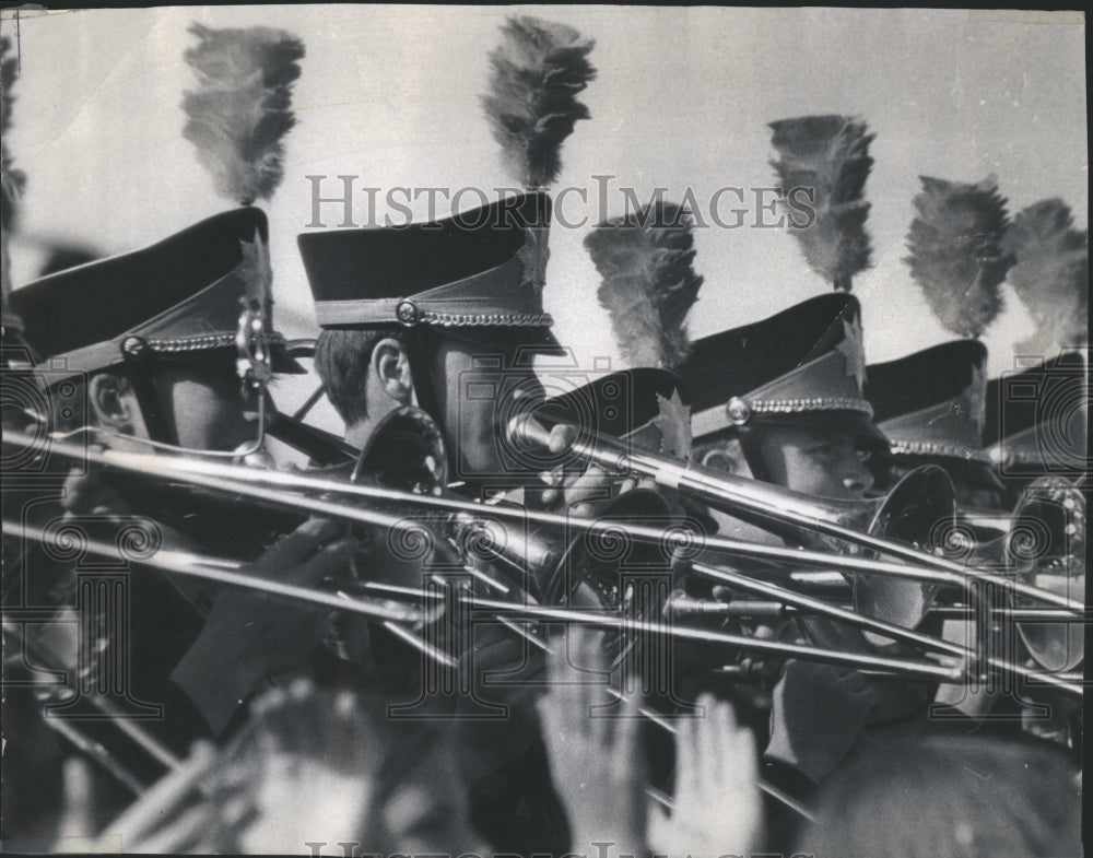 1972 Press Photo High School bands in Chicago