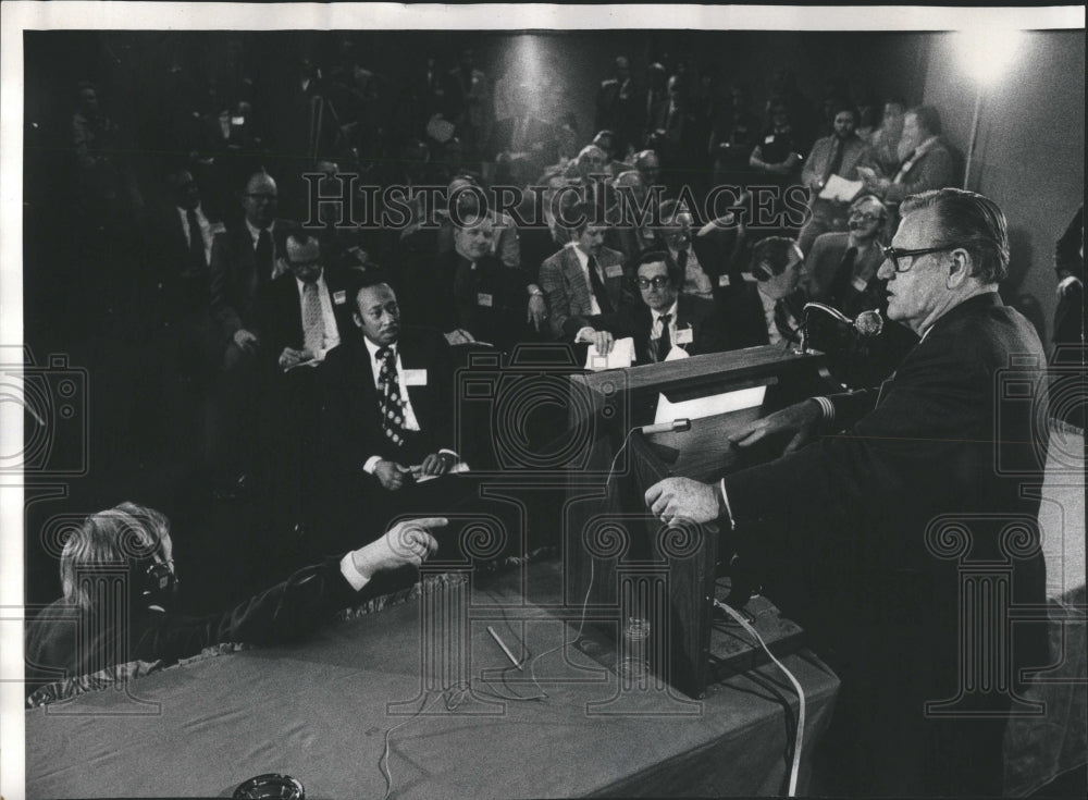 1974 Press Photo Herbert Stein George Bush Farl Butz