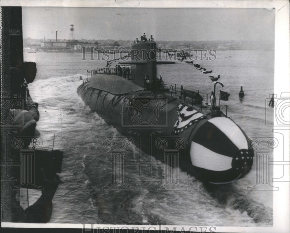 1959 Press Photo USS George Washington Missile Sub