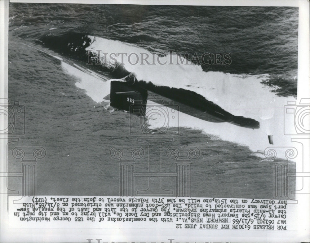 1966 Press Photo George Washington Submarine