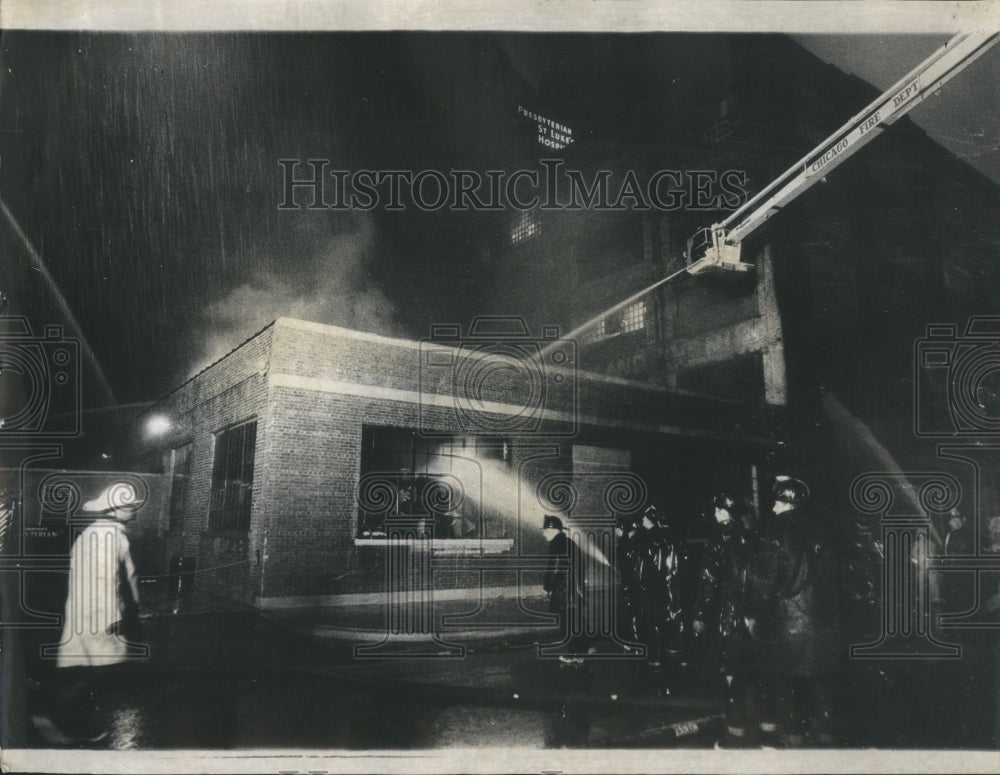 1969 Press Photo Firefighters Presbyterian St Luke Hosp